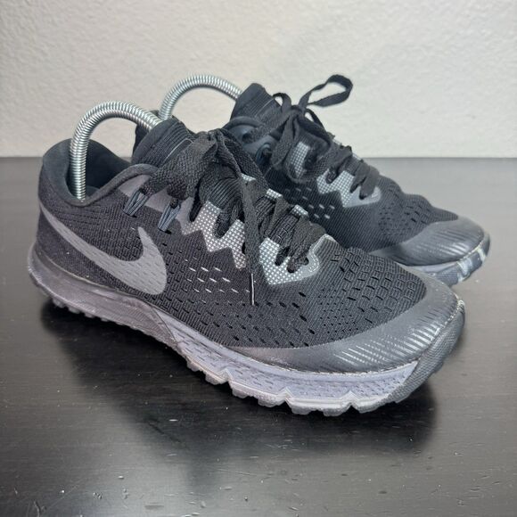 Nike Womens Air Zoom Terra Kiger 4 Running Shoes Black Grey main image 1